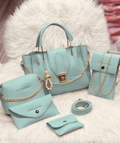 5pcs Set With Makeup Pouch And Wallet with long chain. Zip wallet. Coin pouch. Long Belt.