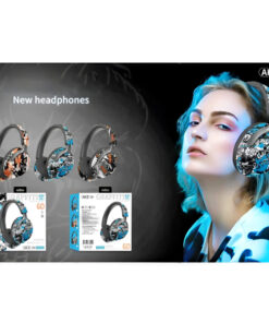 AKZ-38 Graffiti Style Wireless Bluetooth Headphones with 6D Stereo Sound & Built-in Mic