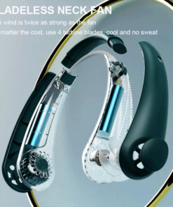 Mini Portable USB Rechargeable Leafless Hanging Neck Fan With 360° Airflow
